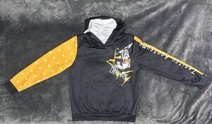 Zenitsu Agatsuma Demon Slayer Anime Graphic Hoodie Black And Yellow Size L